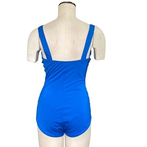Speedo Swimsuit One Piece Endurance Shirred Tank 10/12? Blue 135J - Picture 3 of 6